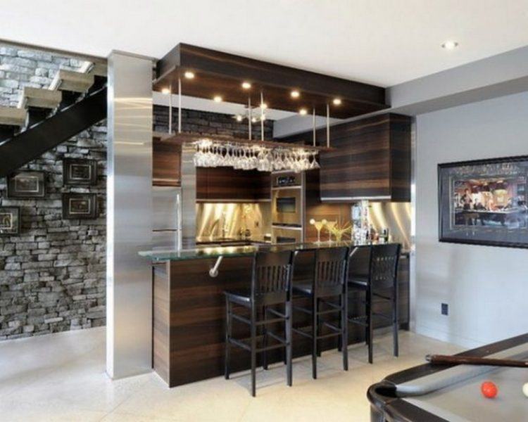 simple modern home bar design