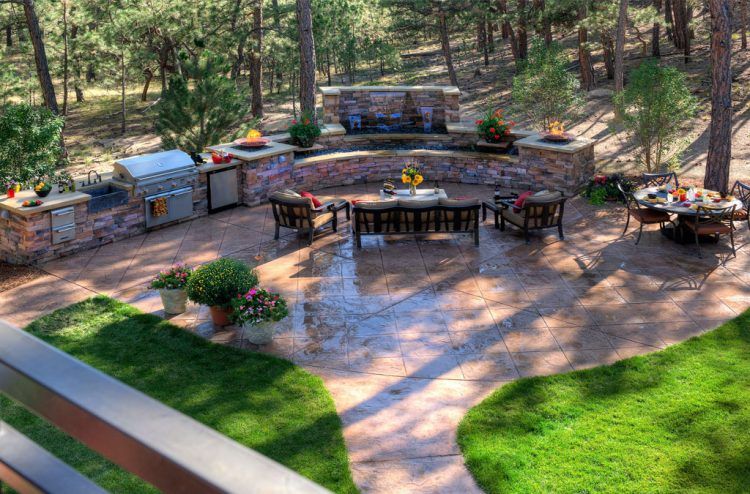 beautiful stamped concrete patio