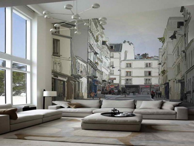 20 Living Rooms With Beautiful Wall Mural Designs