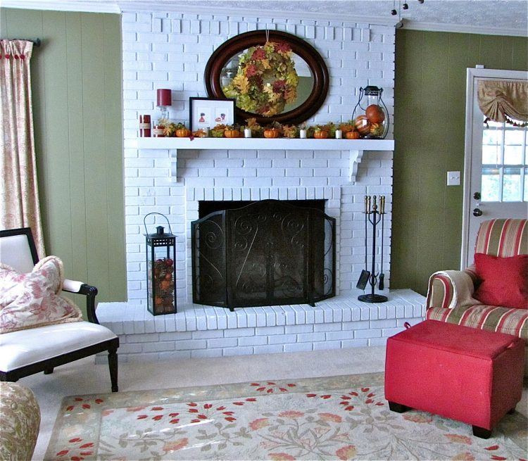 adorable modern brick white fireplace