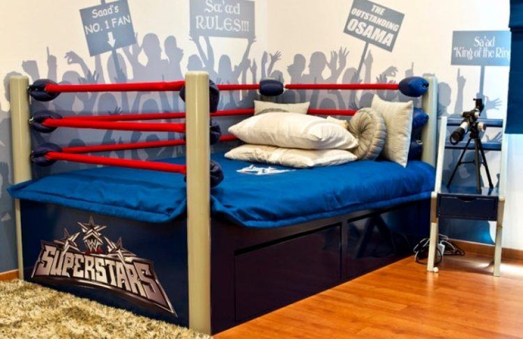 boxing themed bedroom for boys