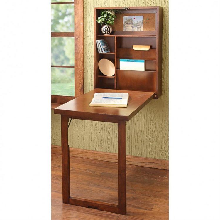 fold down desk with additional storage