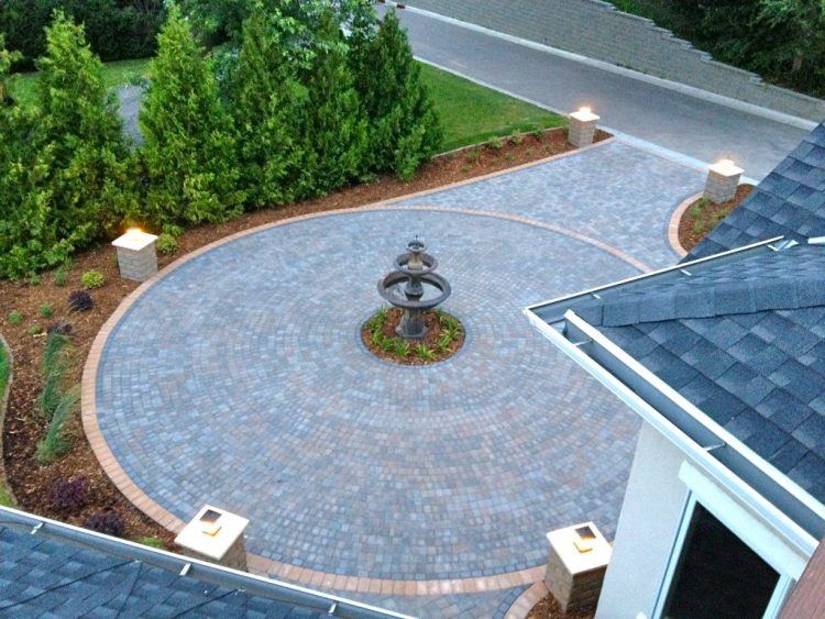 circular brick driveway design