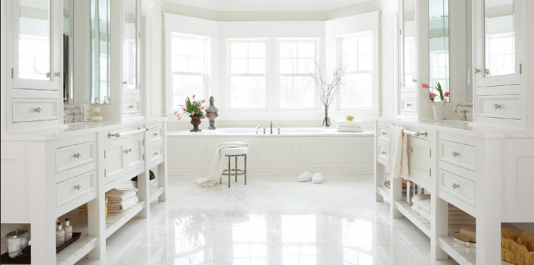 classic white bathroom design