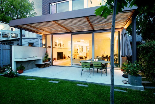 contemporary covered patio