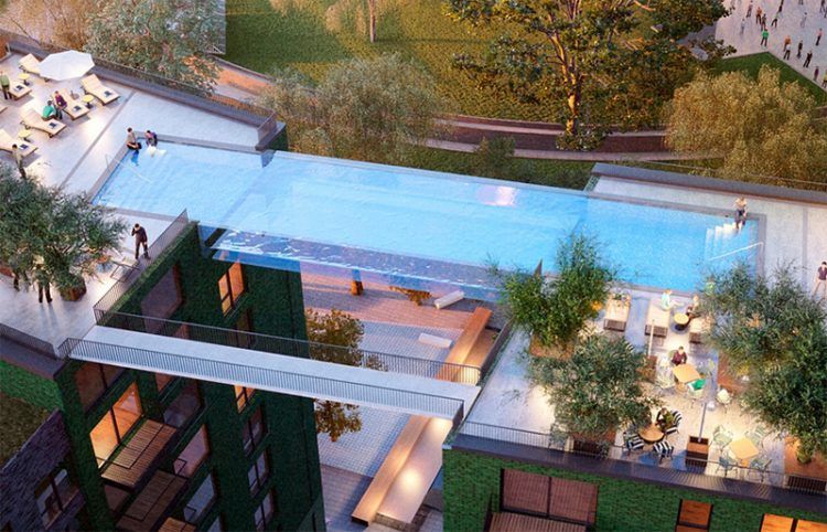 glass bottom swimming pool in london