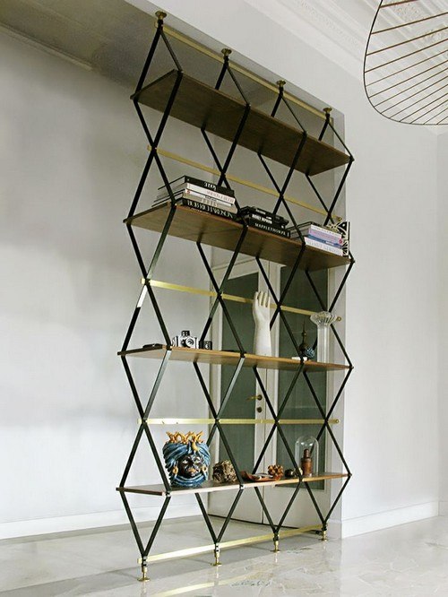 geometric hanging shelving