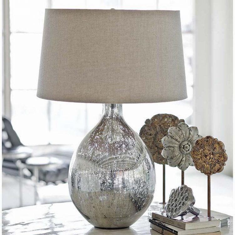 beautiful silver table lamp