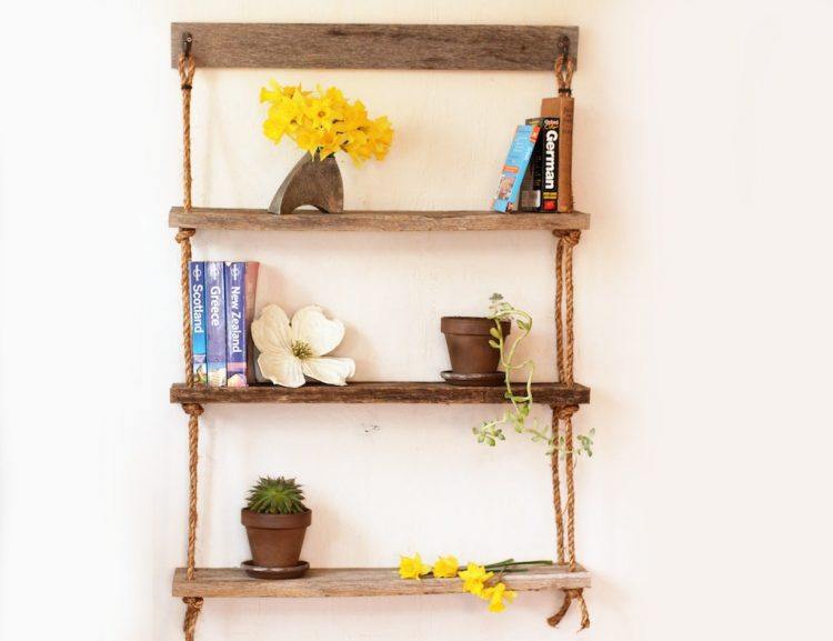 simple rustic style shelf