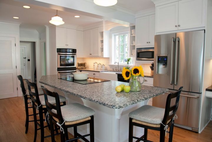 kitchen island with seating for six