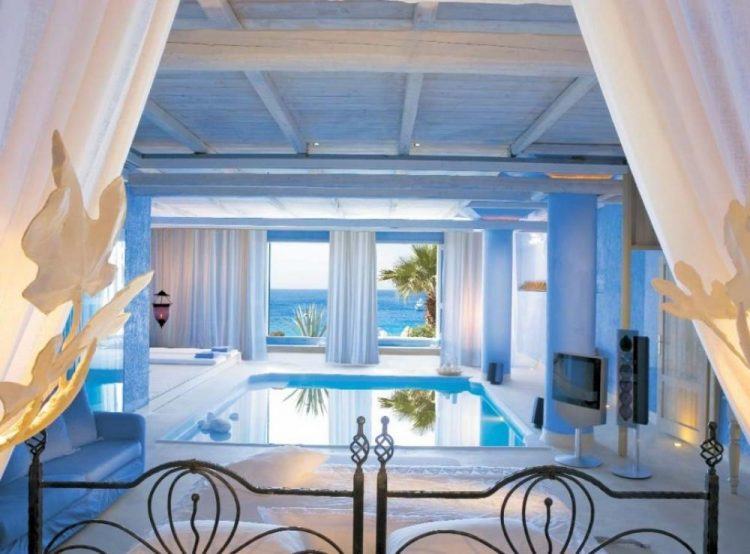 lavish bedroom with romantic pool