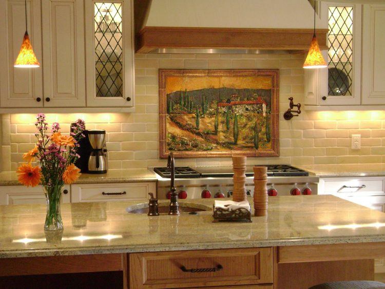 modern lighting over kitchen island