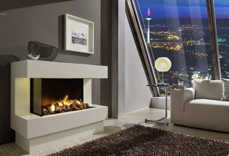 contemporary electric fireplace