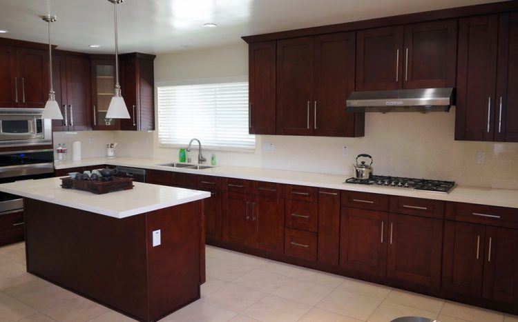 beautiful modern shaker cabinets with white counter