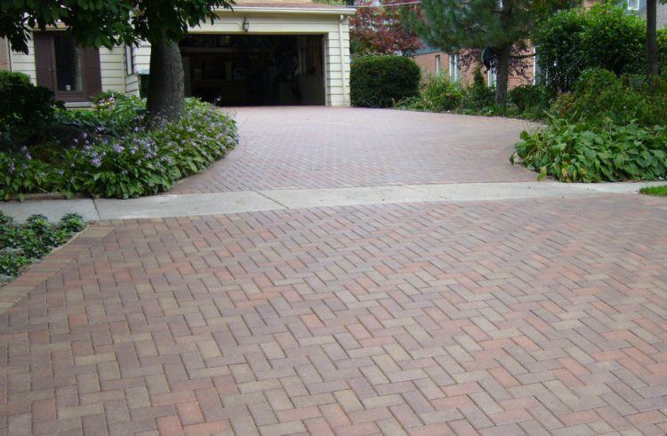 paved brick driveway 