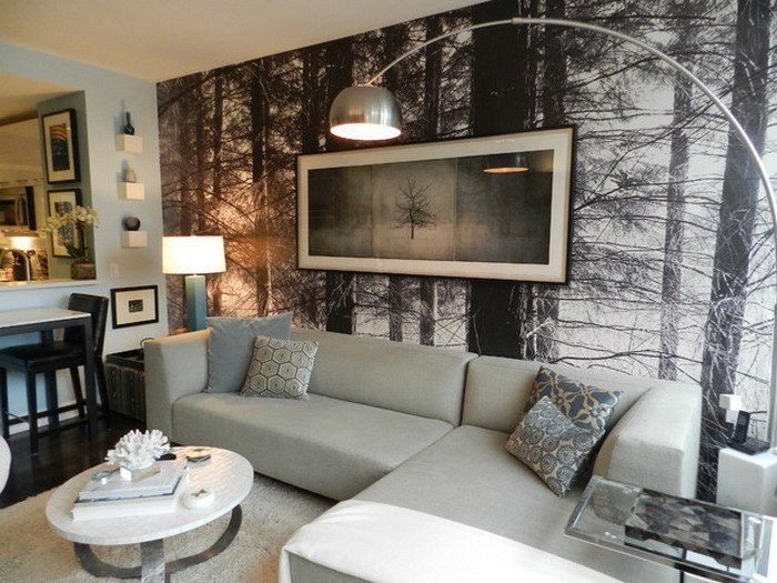 20 Living Rooms With Beautiful Wall Mural Designs