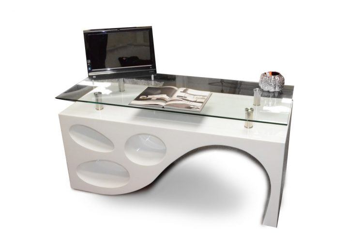 modern white writing desk