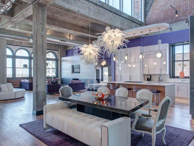 purple-contemporary-dining-room-kitchen