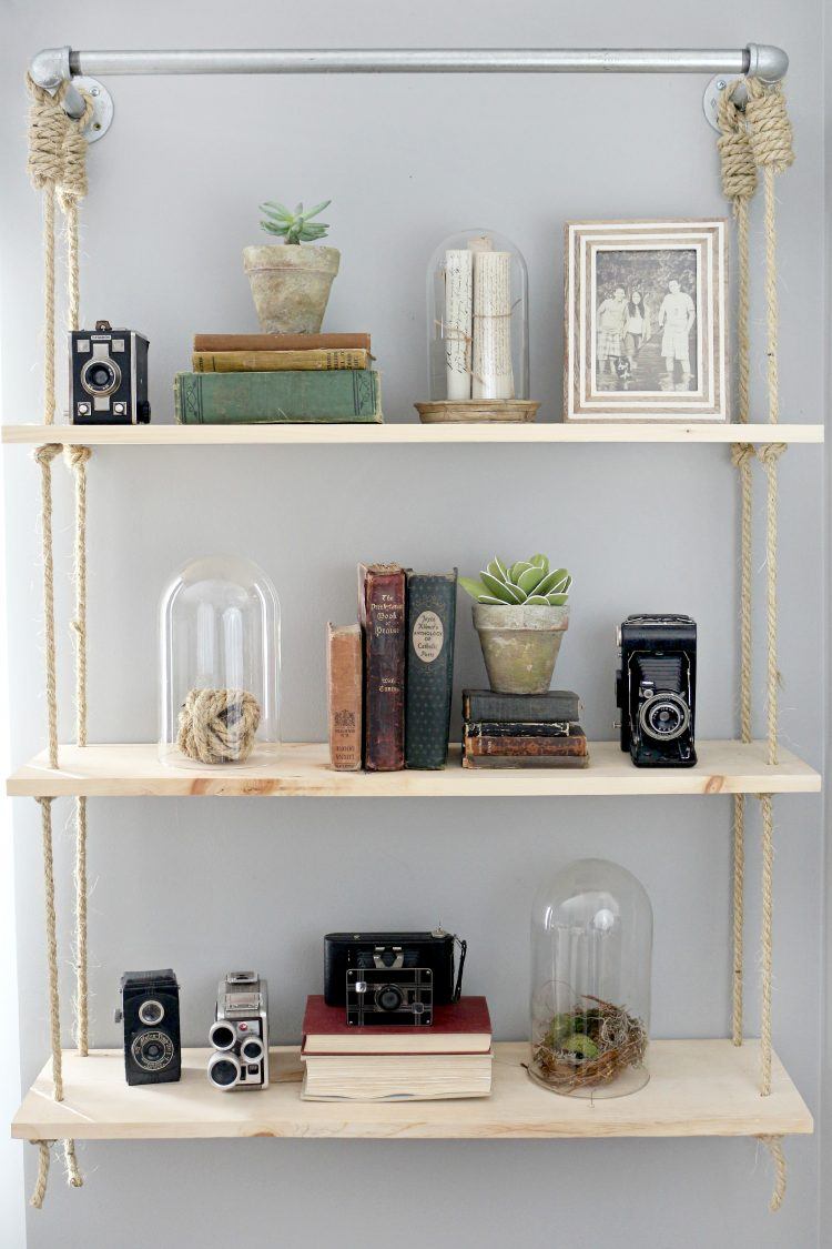 rope hanging shelf