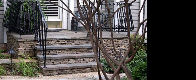 beautiful small stone porch