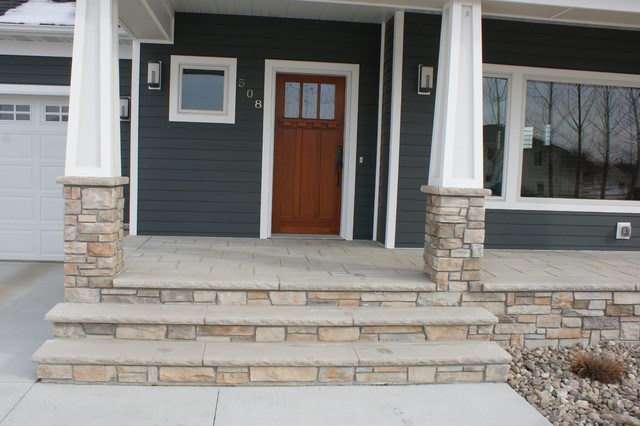 beautiful traditional porch made of stone