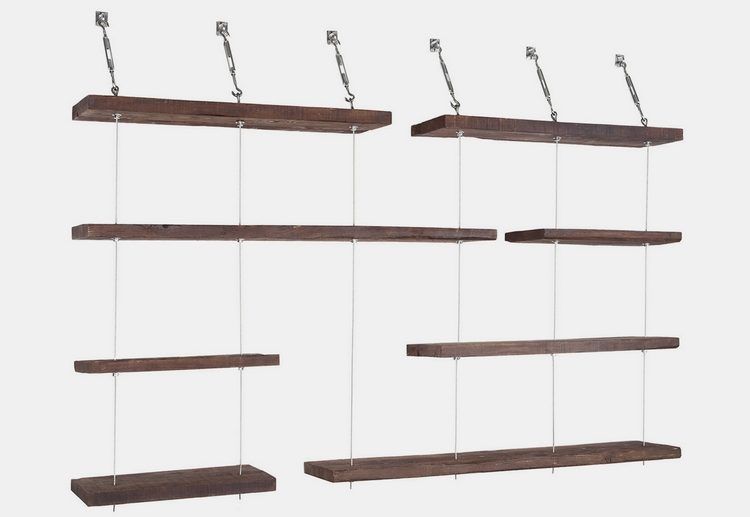 turnbuckle floating shelves