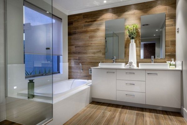 beautiful bathroom with white vanity