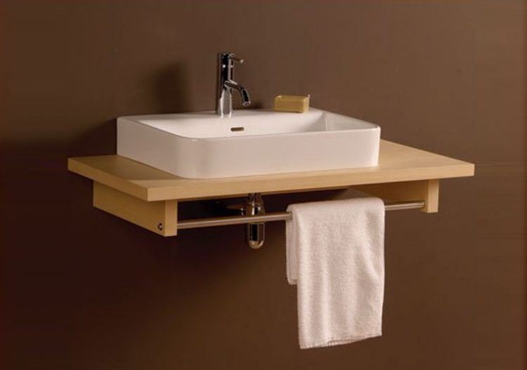 contemporary wooden square sink