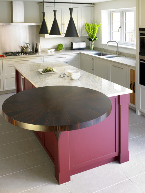 interesting square and round kitchen countertop