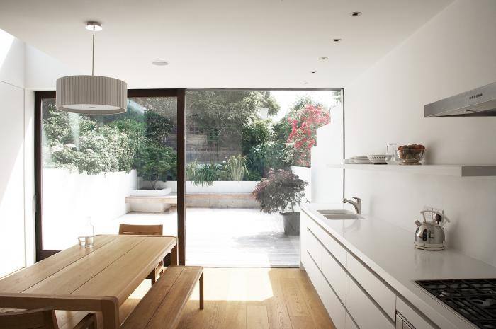 remodeled kitchen with window for wall