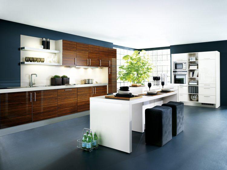 beautiful kitchen design with brown cabinets