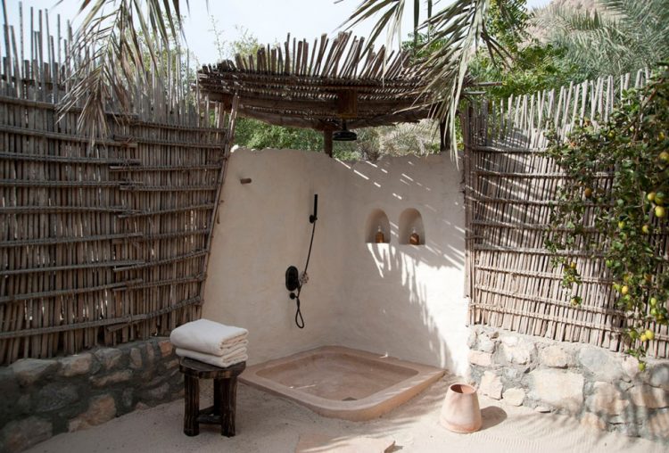 tropical style outdoor shower