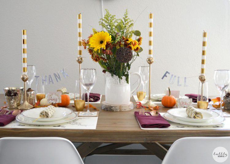 casual dining room thanksgiving table