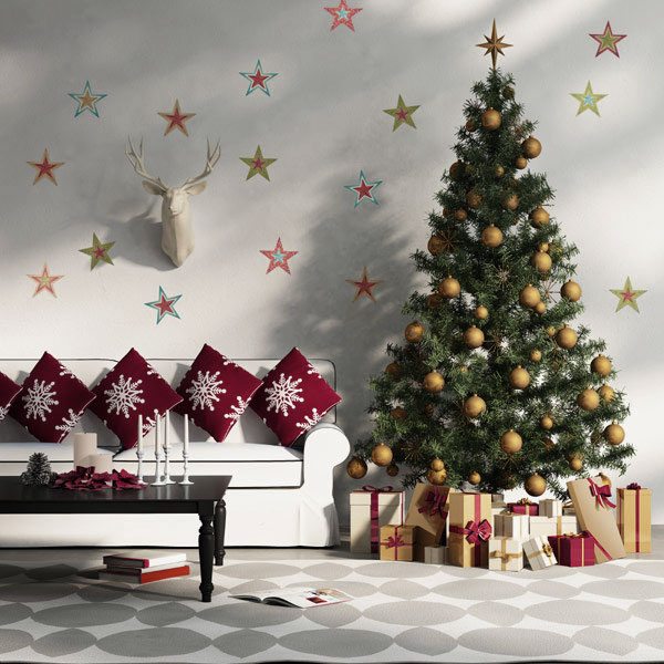 winter themed living room decor