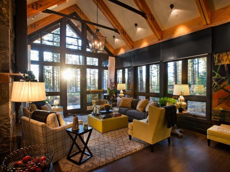 Living room of the HGTV Dream Home 2014, a vacation getaway located in Truckee, Calif., minutes away from Lake Tahoe.