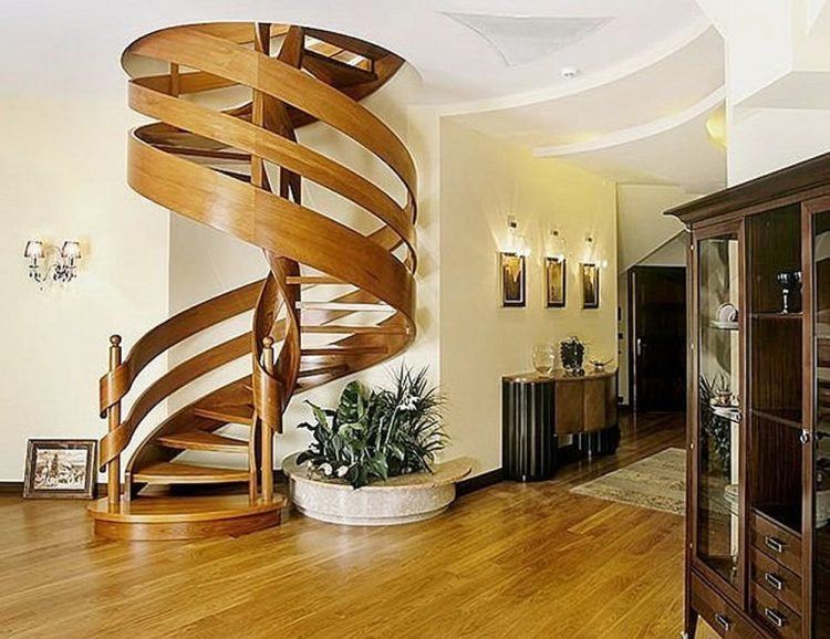 modern ribbon staircase