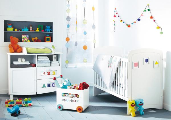 baby bedroom with colorful accessories