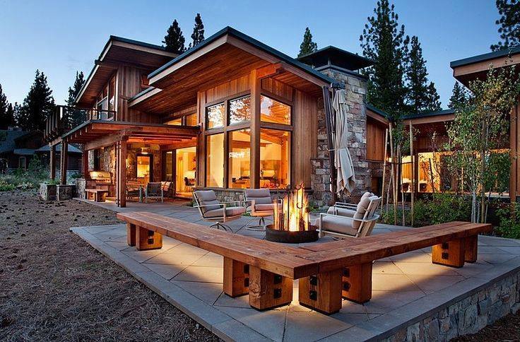 modern classic wooden house