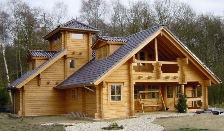 beautiful two floor wooden house