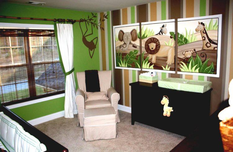 nursery with green and black design