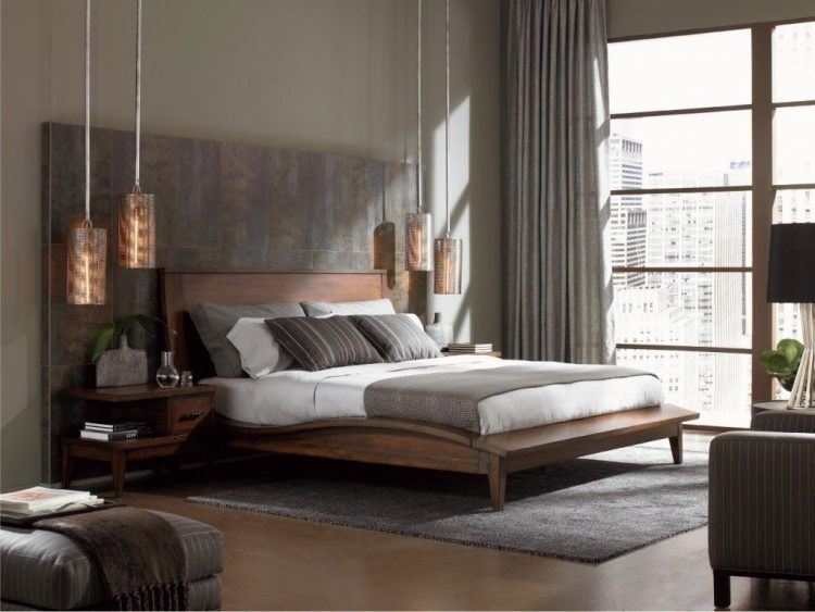 bedroom-wooden-couchette-with-white-bed-and-stripe