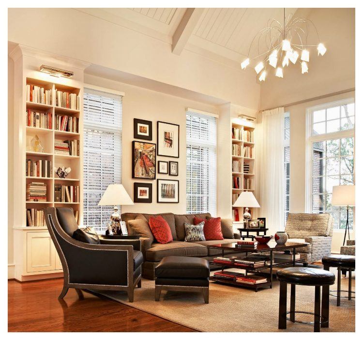 10 Living Rooms with Beautiful Bookcases