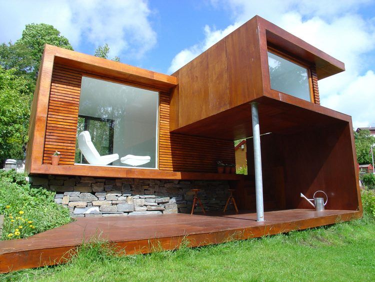 brown exterior wooden home