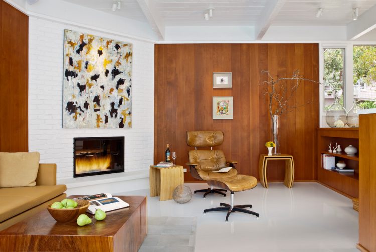 decorative wooden living room wall