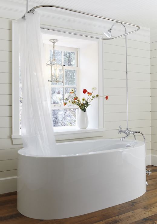 beautiful modern all white bathroom