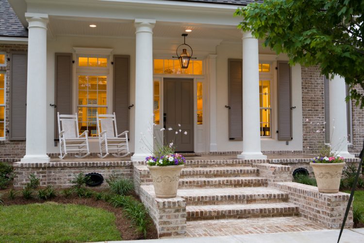 beautiful brick front porch