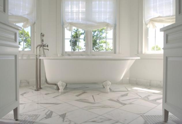 classic white bathtub with feet