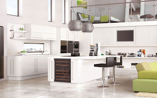 modern kitchen with white design