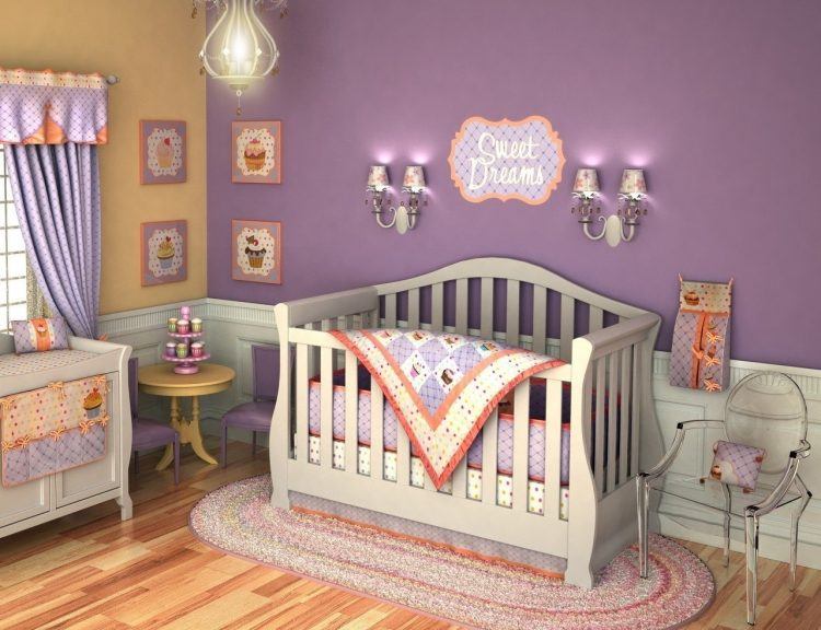 Pink Amp Brown Ba Nurseries Design Dazzle Girl Home Design Houzz within Baby Nursery Purple