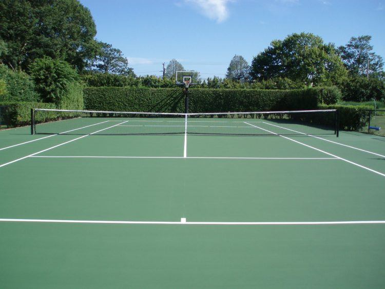 stunning home tennis court